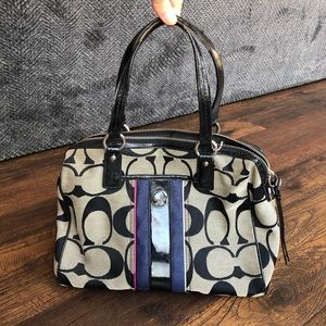 Coach Signature MultiStripe Satchel